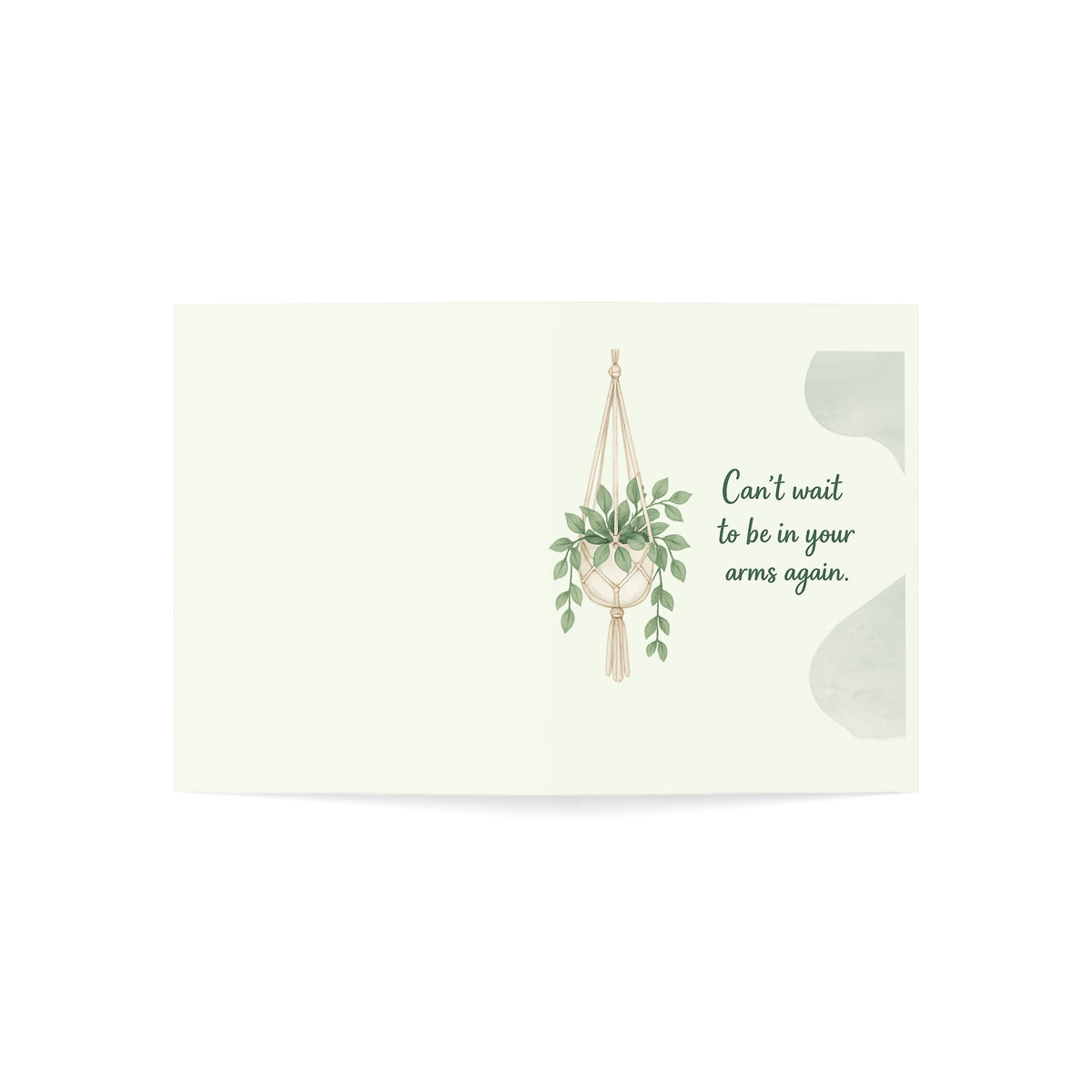 Missing You Card – "Can't wait to be in your arms again" Sympathy/Long-Distance Greeting Card
