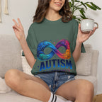 Autism Acceptance T-Shirt — Infinity Puzzle Rainbow Design