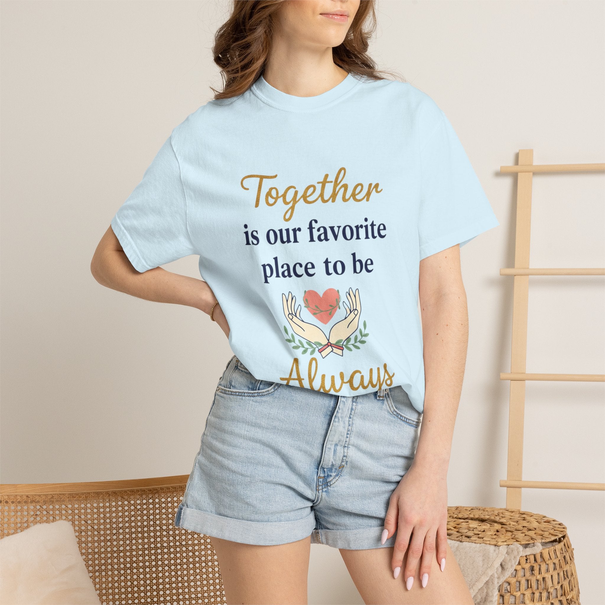 Together Is Our Favorite Place To Be - Romantic Heart T-Shirt