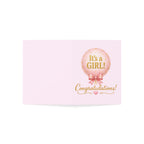 Baby Girl Congratulations Card — "It's a GIRL!" Newborn Greeting Card (Single or Bulk)