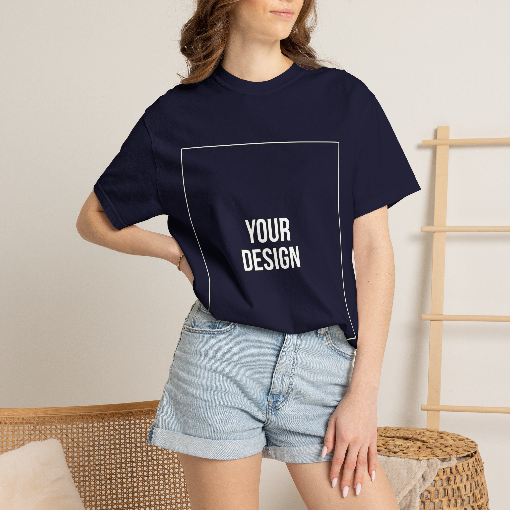Classic Crewneck T‑Shirt — Custom Front Print Template