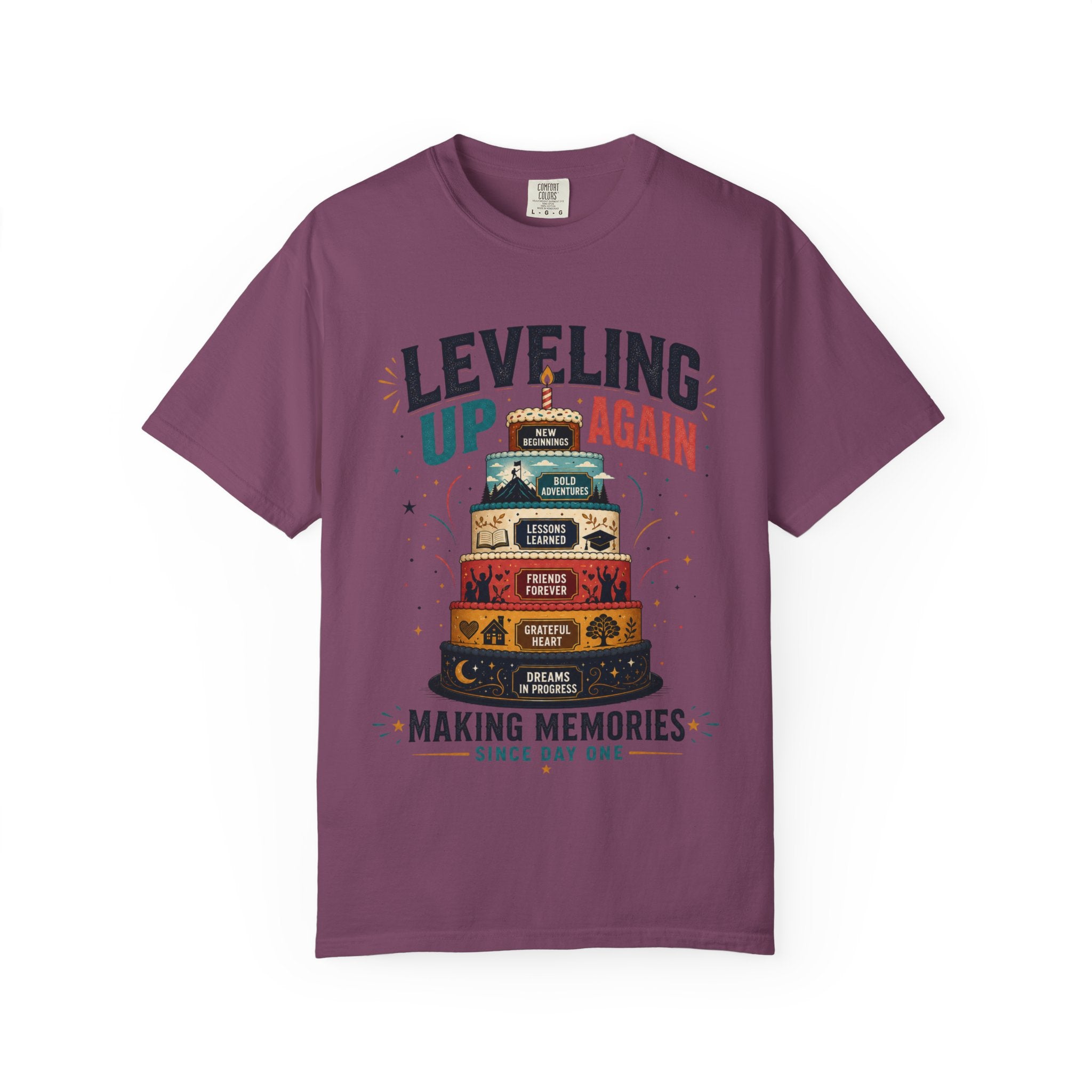 Leveling Up Again T-Shirt — "Making Memories Since Day One" Gamer Birthday Tee