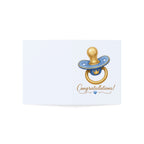 Baby Boy Pacifier "Congratulations" Greeting Card — New Baby Shower Card (1–50 pcs)