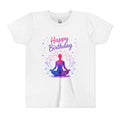 Happy Birthday Yoga Kid Tee — Youth Meditation Birthday T-Shirt