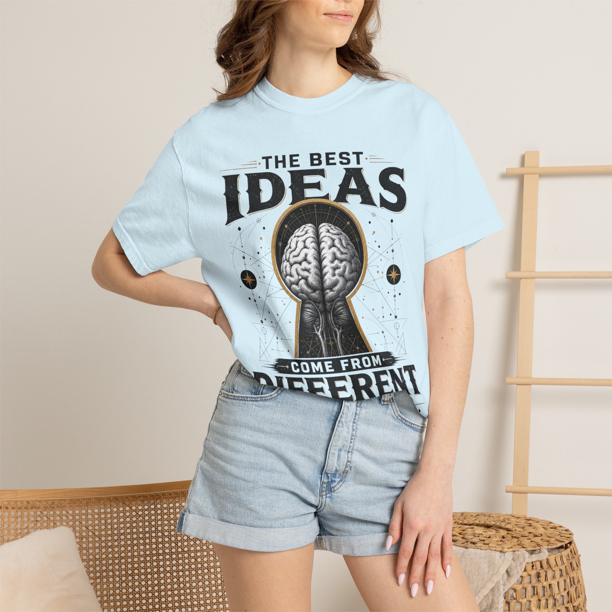 T-Shirt — "The Best Ideas Come From Different Minds" Graphic Tee