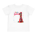 1st Birthday Toddler Tee – "Happy Birthday" Gumball Machine Design