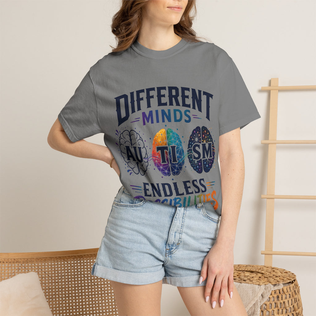 Autism Awareness T-Shirt — "Different Minds, Endless Possibilities"