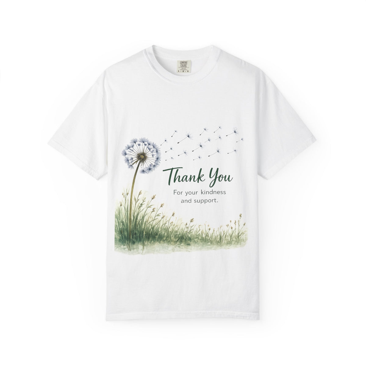 Thank You Dandelion T-Shirt — Floral Gratitude Tee for Appreciation & Support