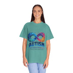 Autism Acceptance T-Shirt — Infinity Puzzle Rainbow Design