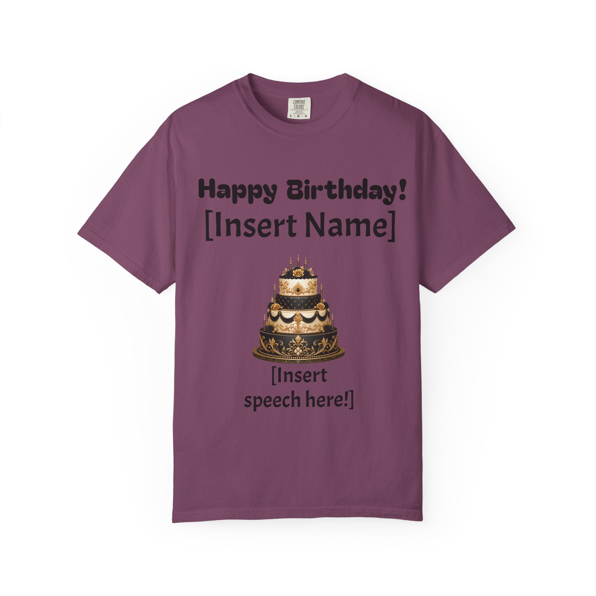 Birthday Cake Personalized T‑Shirt — "Happy Birthday! [Insert Name]" Customizable Tee