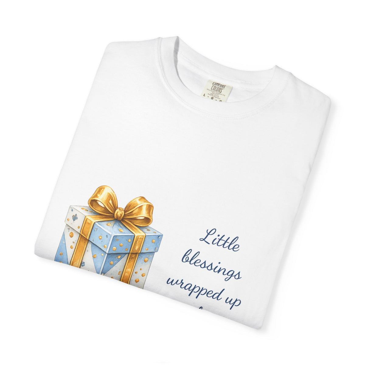 Baby Shower Gift Tee — “Little blessings wrapped up in love”