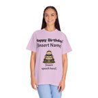 Birthday Cake Personalized T‑Shirt — "Happy Birthday! [Insert Name]" Customizable Tee