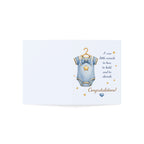 Baby Boy Congratulations Card – Newborn Onesie Greeting Card (Pack of 1/10/30/50)