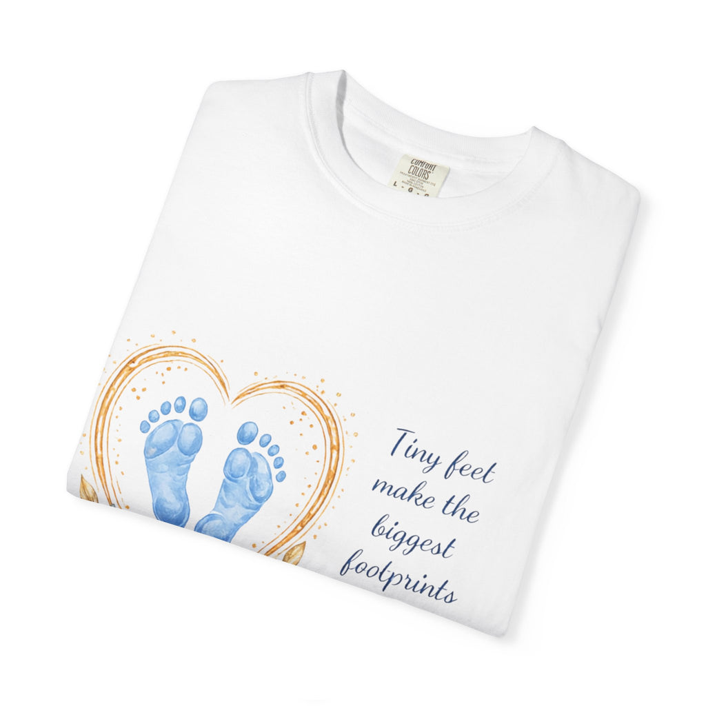 Baby Footprints Congratulations T-Shirt — New Baby Announcement Gift