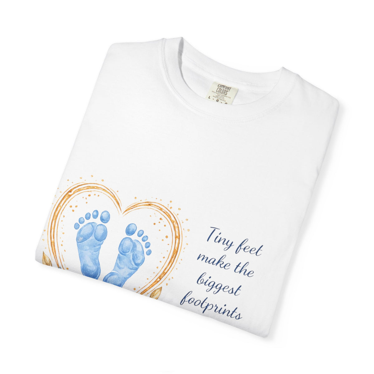 Baby Footprints Congratulations T-Shirt — New Baby Announcement Gift