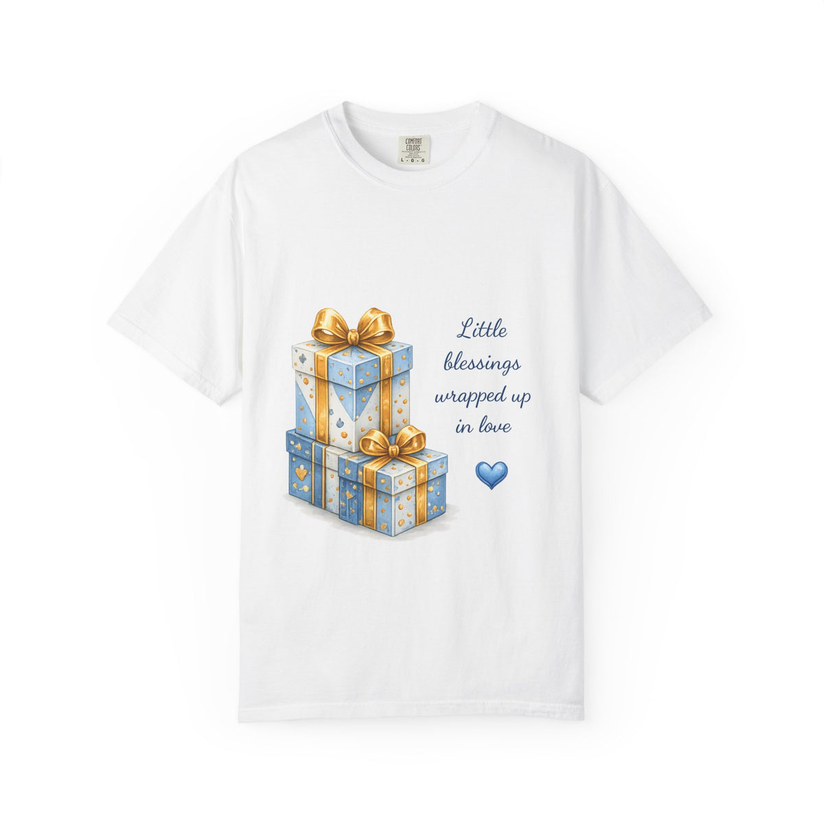 Baby Shower Gift Tee — “Little blessings wrapped up in love”