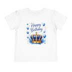 Toddler Tee - "Happy Birthday" Blue Crown Birthday Shirt