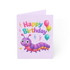 Happy Birthday Caterpillar Greeting Card — Cute Kids Birthday Card (1/10/30/50 pcs)