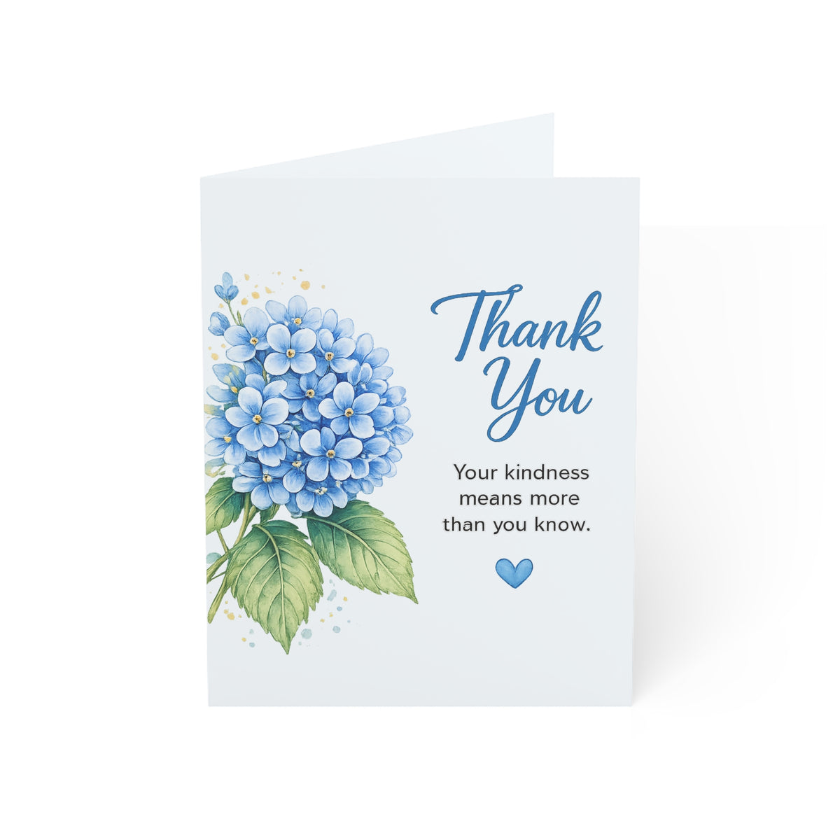 Thank You Hydrangea Greeting Card – Floral Thank You Note (1/10/30/50 pcs)