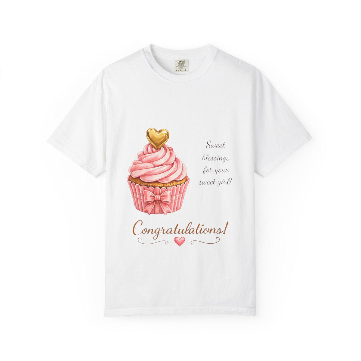 Congratulations Cupcake T-Shirt — 'Congratulations!' Sweet Blessings New Baby Gift Tee