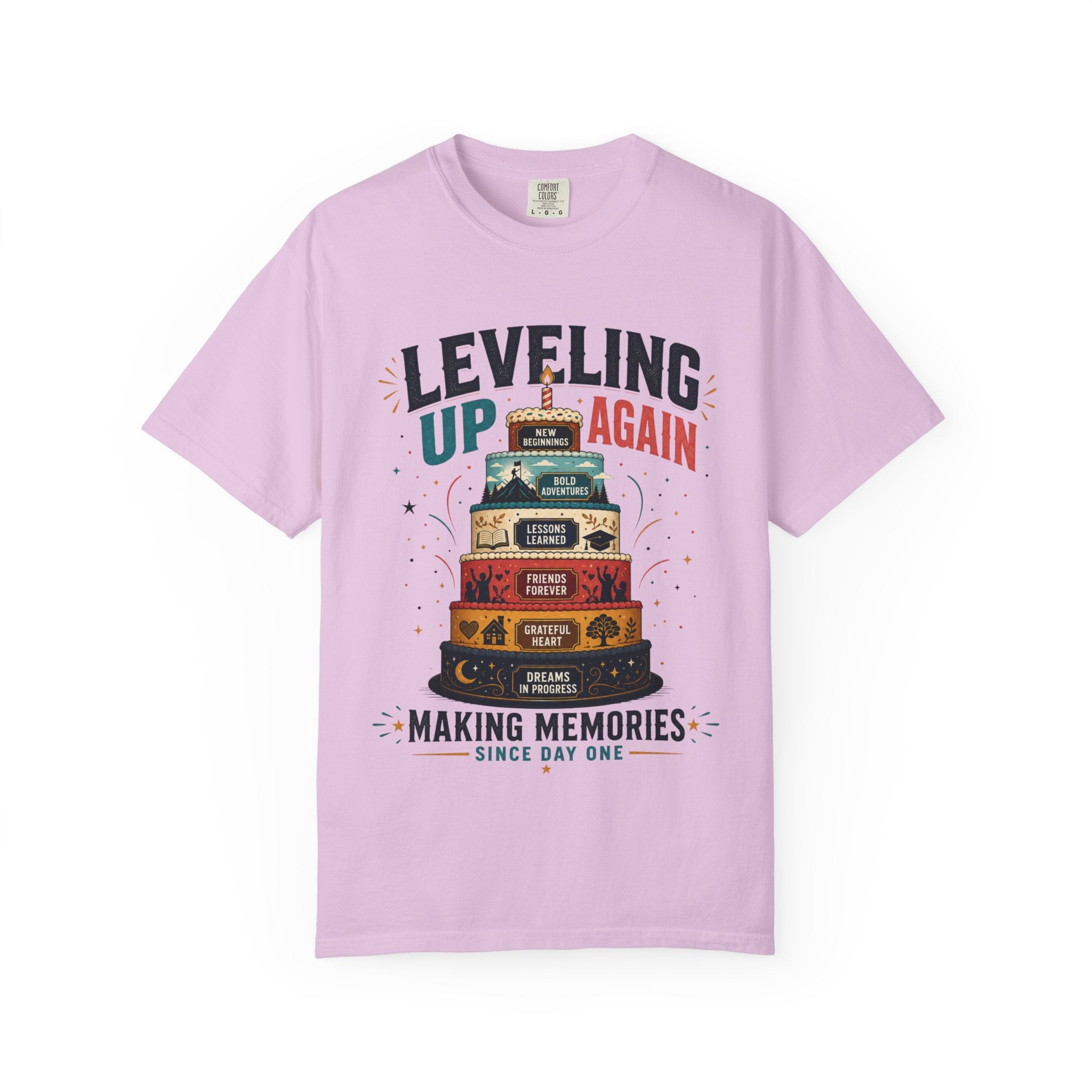 Leveling Up Again T-Shirt — "Making Memories Since Day One" Gamer Birthday Tee