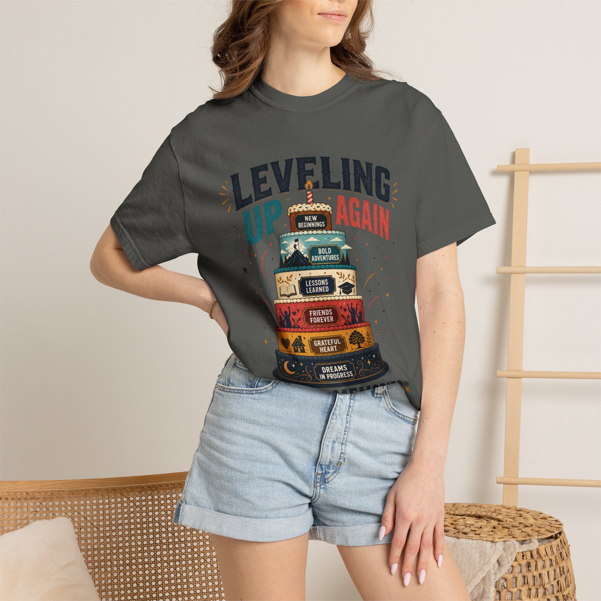 Leveling Up Again T-Shirt — "Making Memories Since Day One" Gamer Birthday Tee