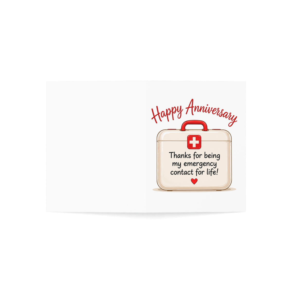 Anniversary Greeting Card — “Thanks for being my emergency contact for life”