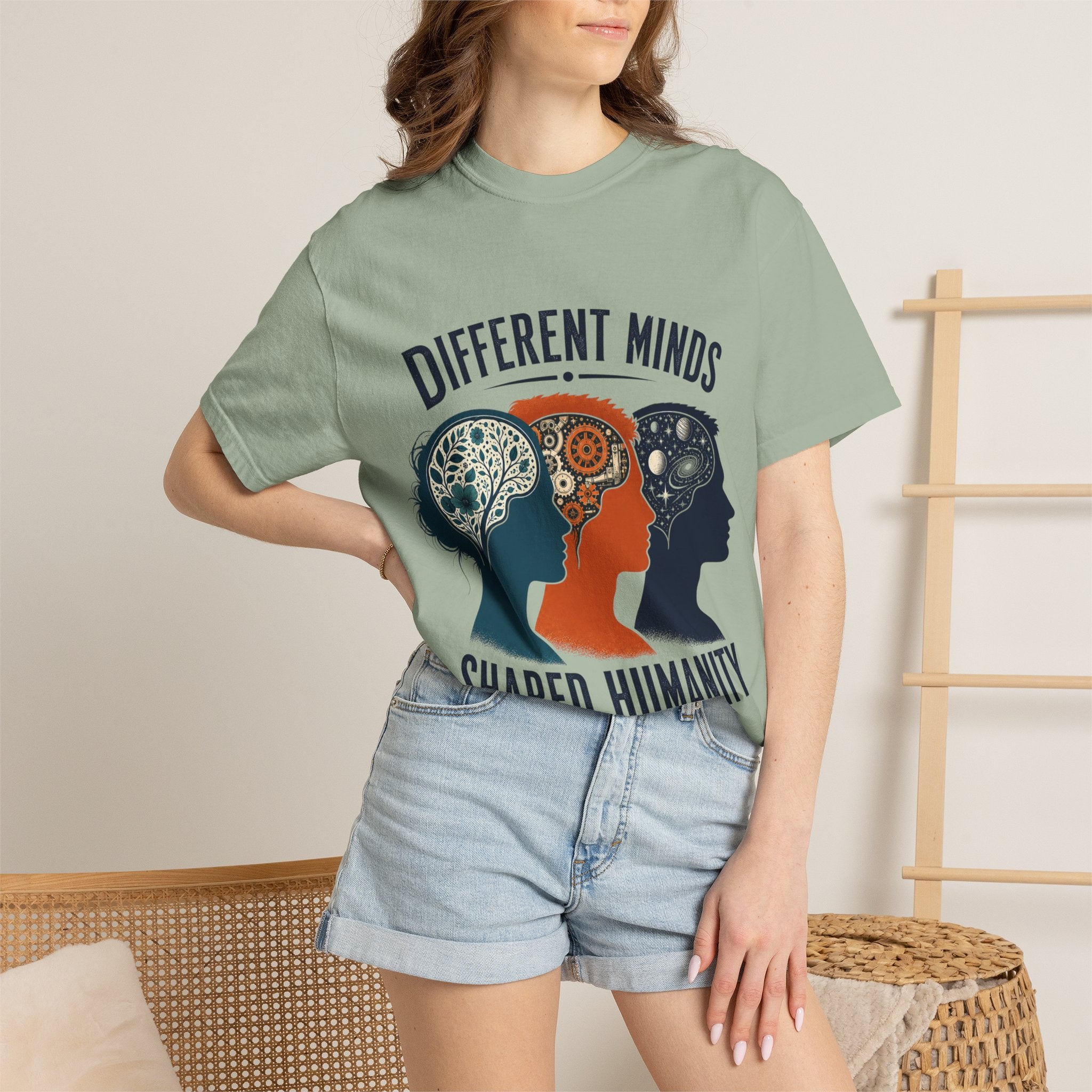 Different Minds Shared Humanity T-Shirt — Unity & Neurodiversity Awareness Tee