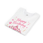Happy Birthday Princess Youth Tee — Pink Tiara Birthday Shirt for Girls