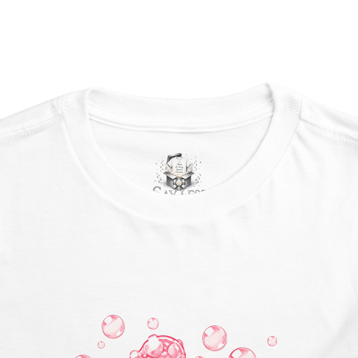 1st Birthday Toddler Tee — Pink Bubble Number "1" Happy Birthday Shirt