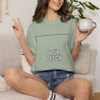 Classic Crewneck T‑Shirt — Custom Front Print Template