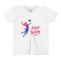 Youth Volleyball Birthday Tee - Happy Birthday Color Splash