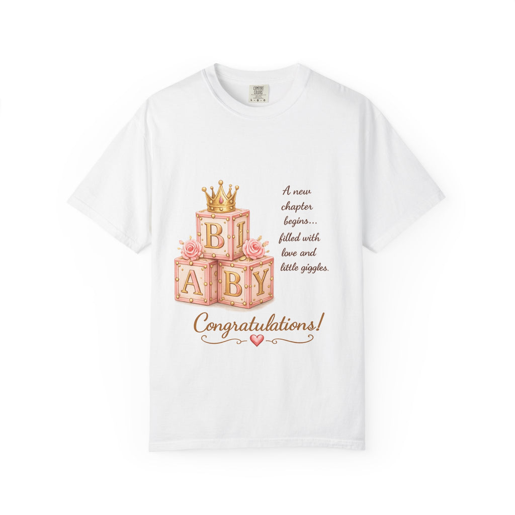 Baby Blocks Congratulations T-Shirt — New Baby Shower Gift for New Mom