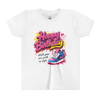 Youth Tee — "Happy Birthday" Sneaker Graphic (Walk Your Own Path)