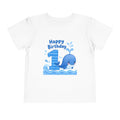 1st Birthday Whale Toddler Tee – "Happy Birthday" Ocean Theme
