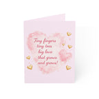 Baby Shower Greeting Card — "Tiny fingers tiny toes, big love that grows" (Blank Inside)