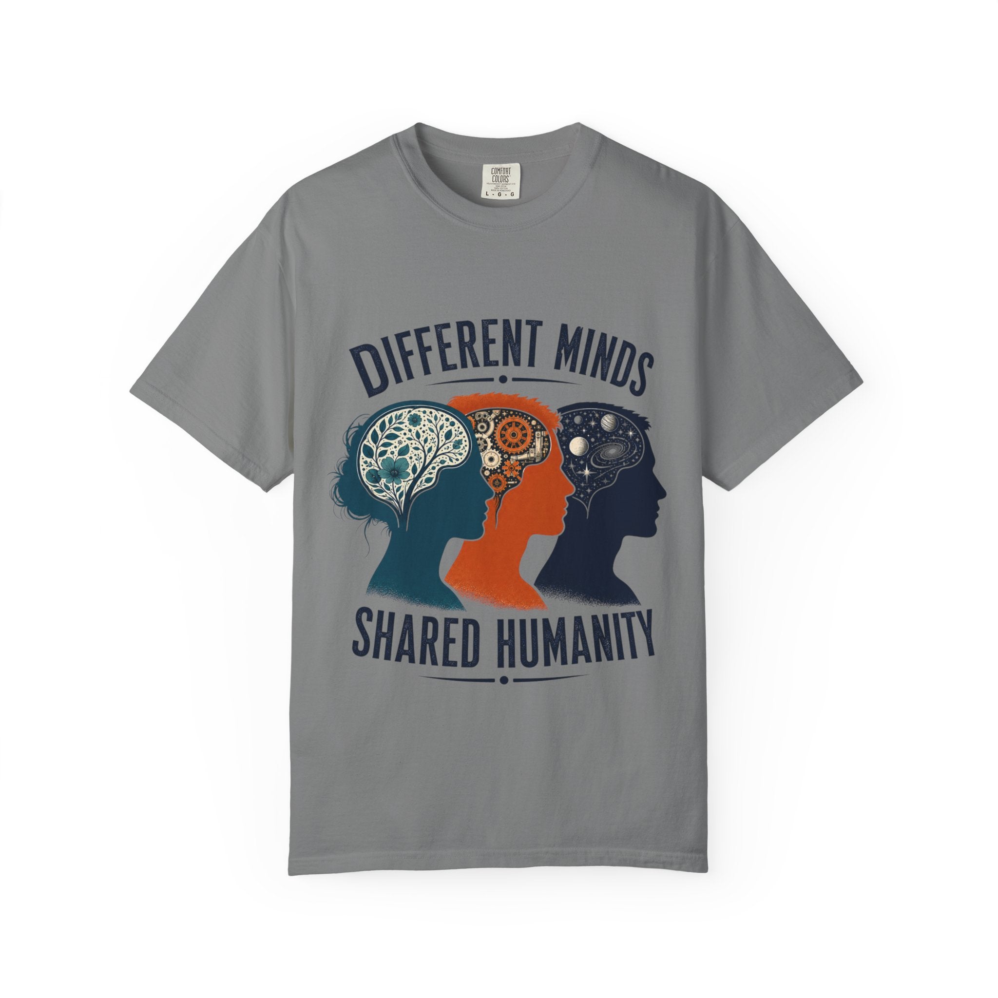 Different Minds Shared Humanity T-Shirt — Unity & Neurodiversity Awareness Tee