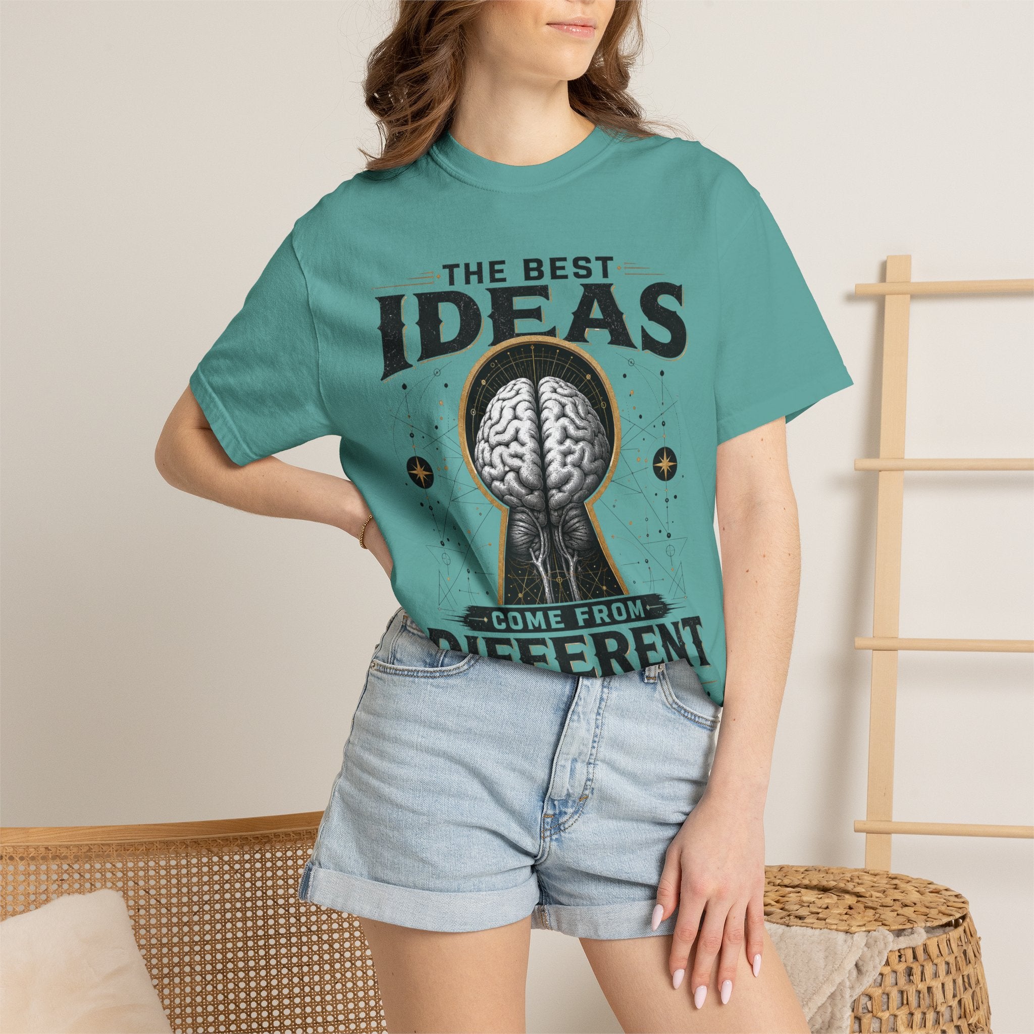 T-Shirt — "The Best Ideas Come From Different Minds" Graphic Tee