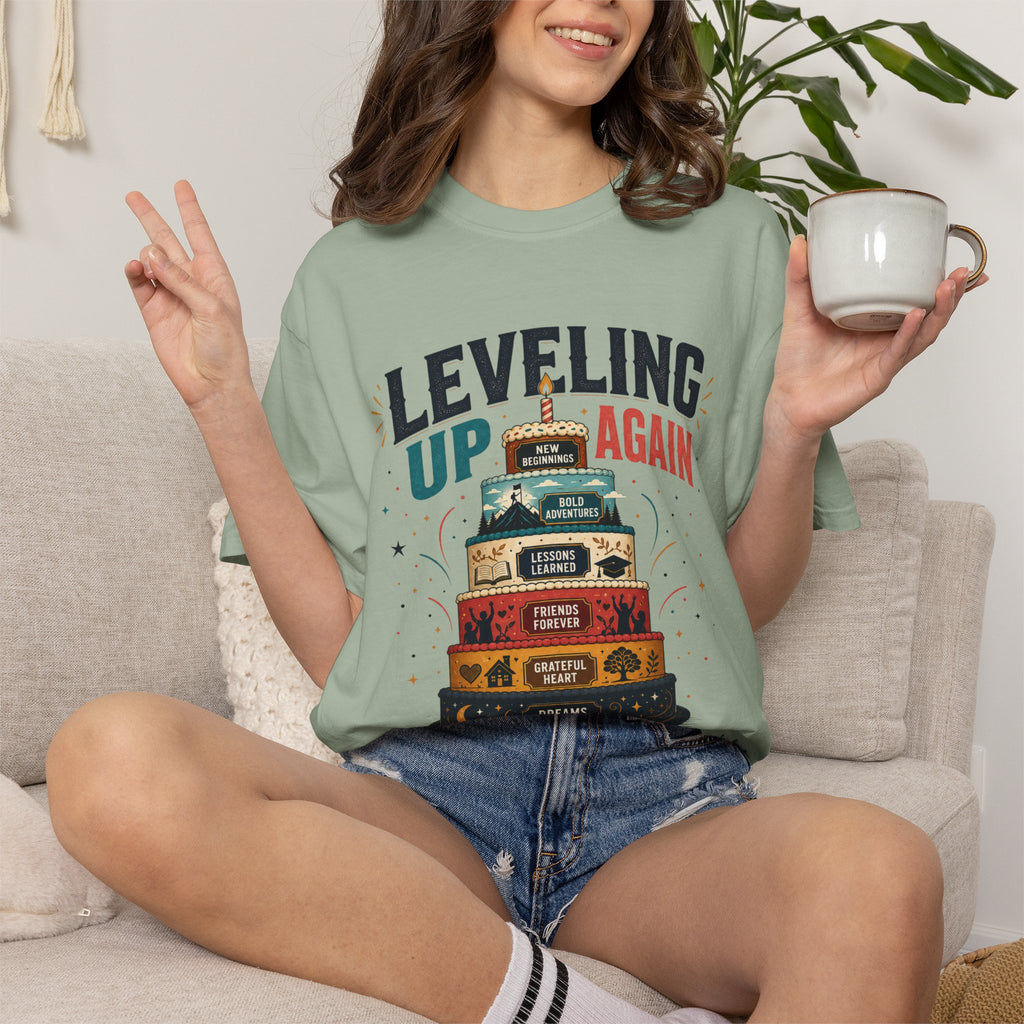 Leveling Up Again T-Shirt — "Making Memories Since Day One" Gamer Birthday Tee