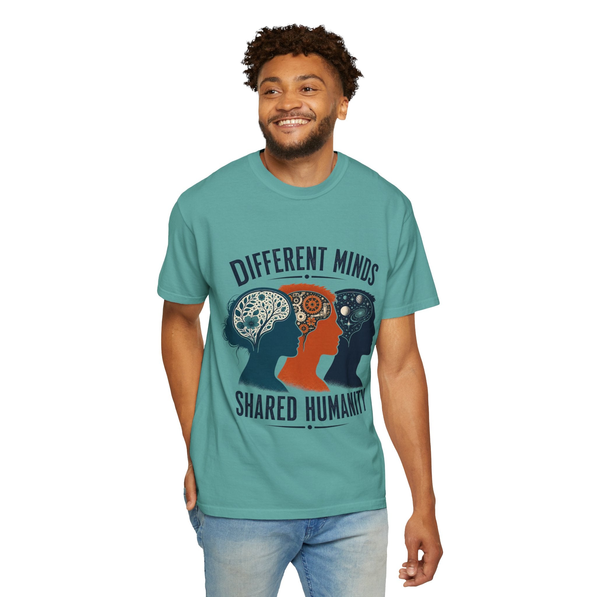 Different Minds Shared Humanity T-Shirt — Unity & Neurodiversity Awareness Tee