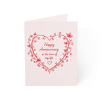 Anniversary Greeting Card — "Happy Anniversary to the love of my life" Romantic Heart Design