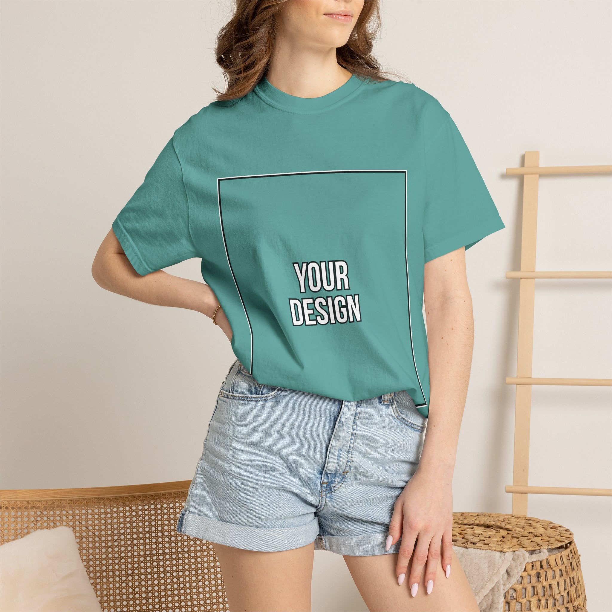 Classic Crewneck T‑Shirt — Custom Front Print Template
