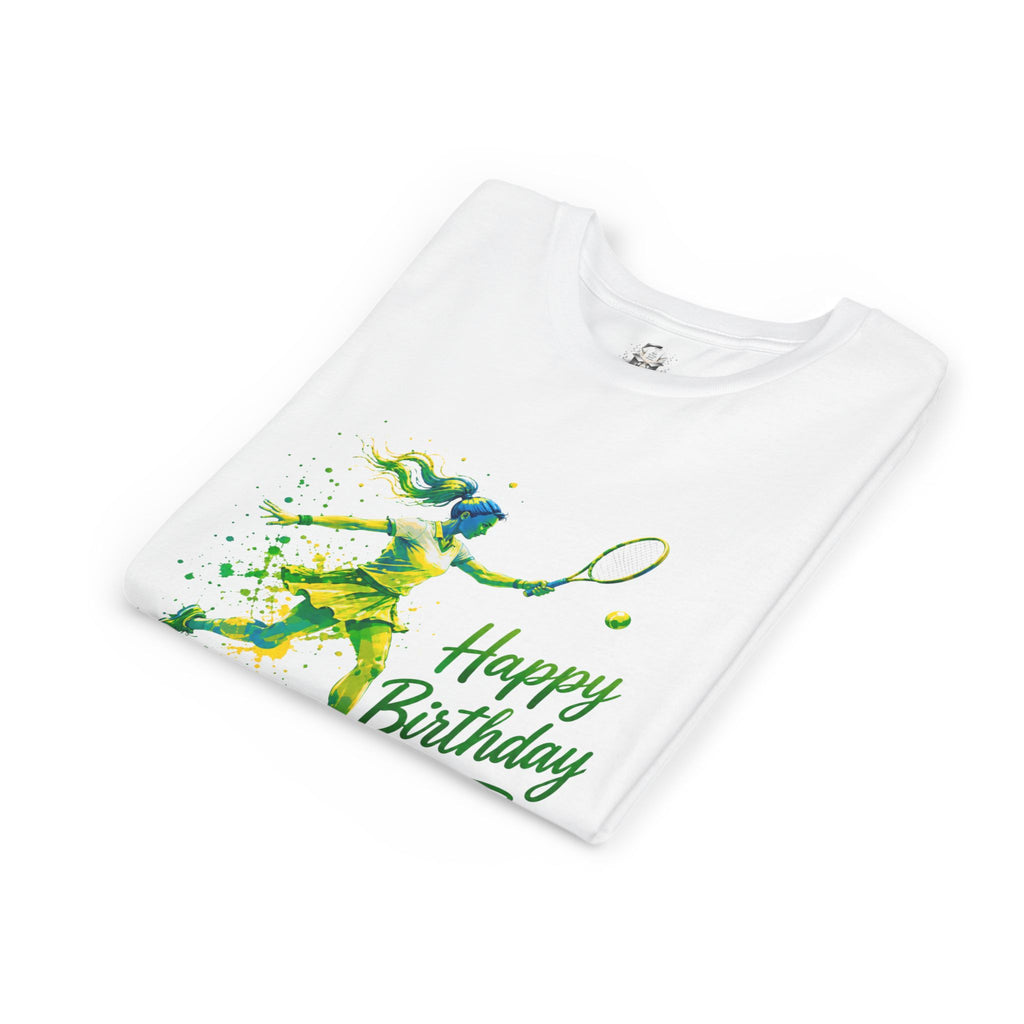 Youth Tennis 'Happy Birthday' Tee — Girls' Birthday Tennis Shirt