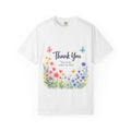 Thank You Floral T-Shirt — Watercolor Wildflower & Butterflies Gift Tee