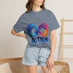 Autism Acceptance T-Shirt — Infinity Puzzle Rainbow Design