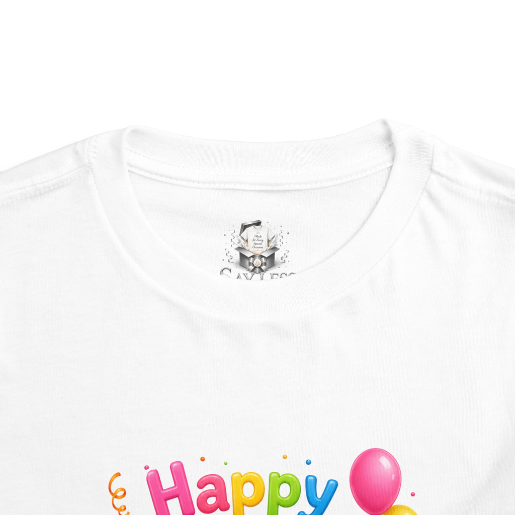 Toddler Birthday Tee — Cute Purple Caterpillar "Happy Birthday" Shirt for Kids