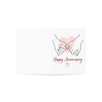 Anniversary Greeting Cards - Pink Heart Pledge Design (Pack of 1, 10, 30, 50)