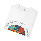 Autistic Neurodiversity Puzzle Brain T-Shirt — "Celebrate Neuro-Autistic Diversity"