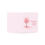 Sympathy Miss You Greeting Card - "A Part of Me Is Always With You" Pink Cherry Tree Card