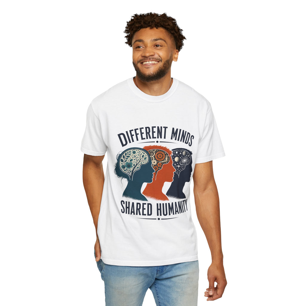 Different Minds Shared Humanity T-Shirt — Unity & Neurodiversity Awareness Tee